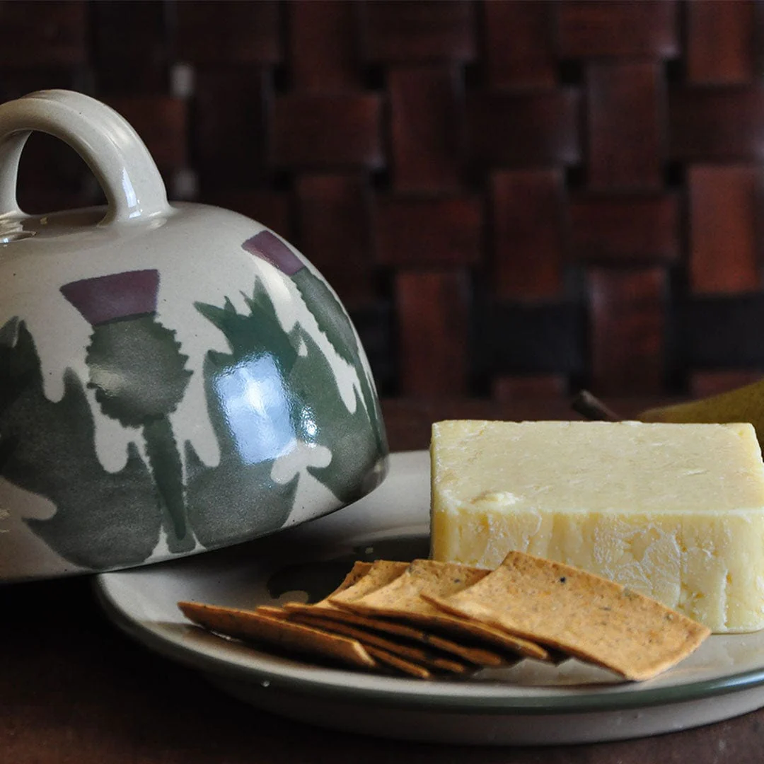 Cream Thistle Cheese Dome and Plate - Image 3