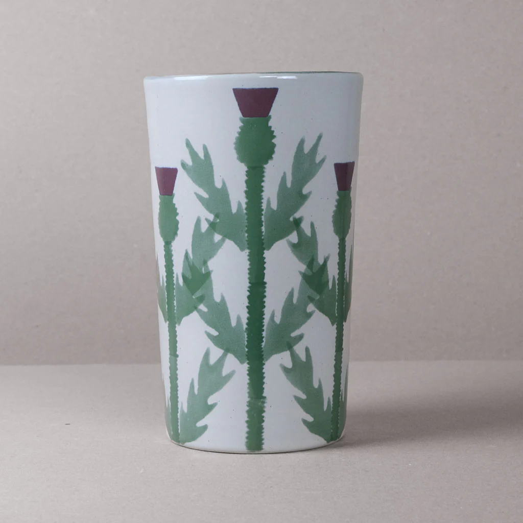 Cream Thistle Large Vase