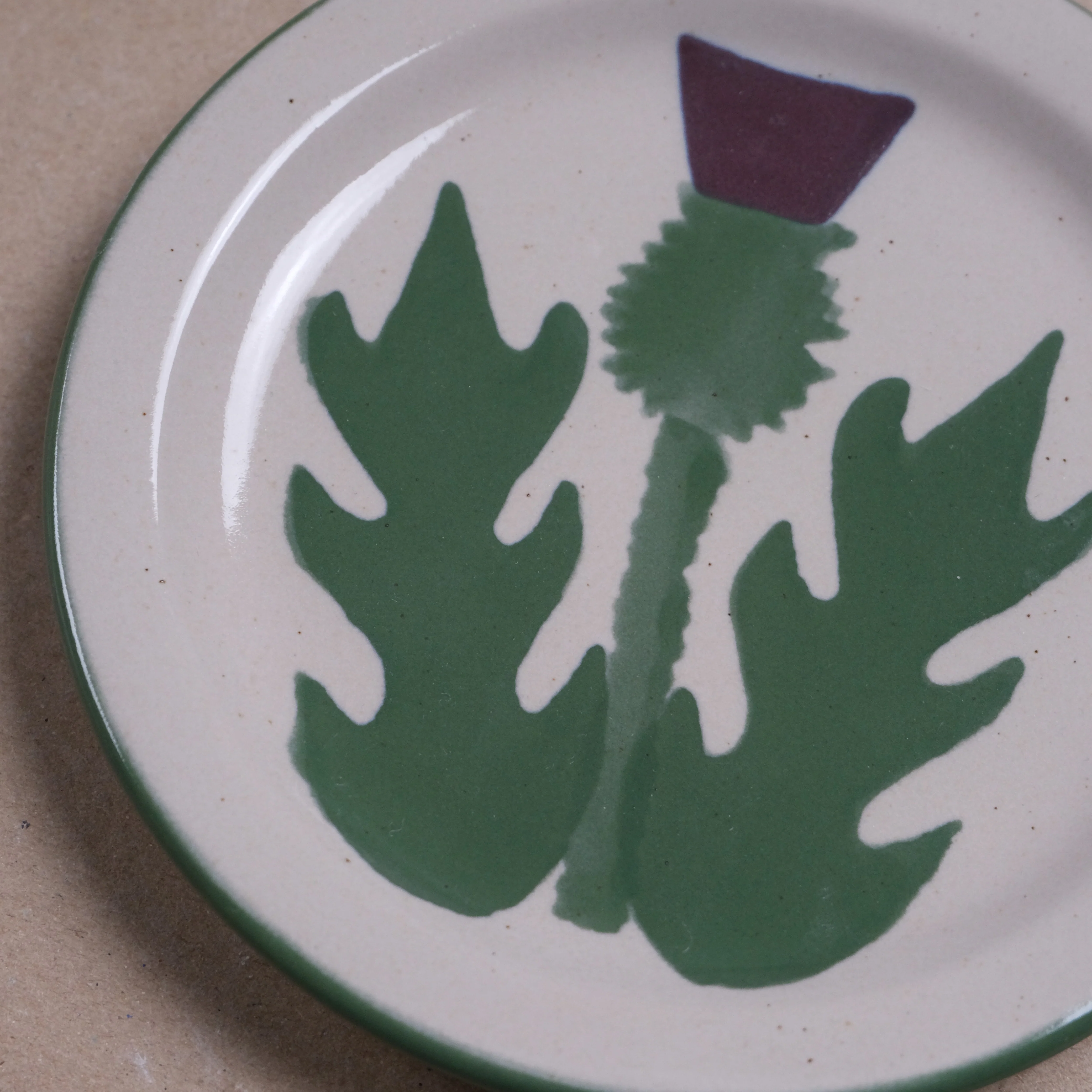 Cream Thistle Side Plate - Image 3