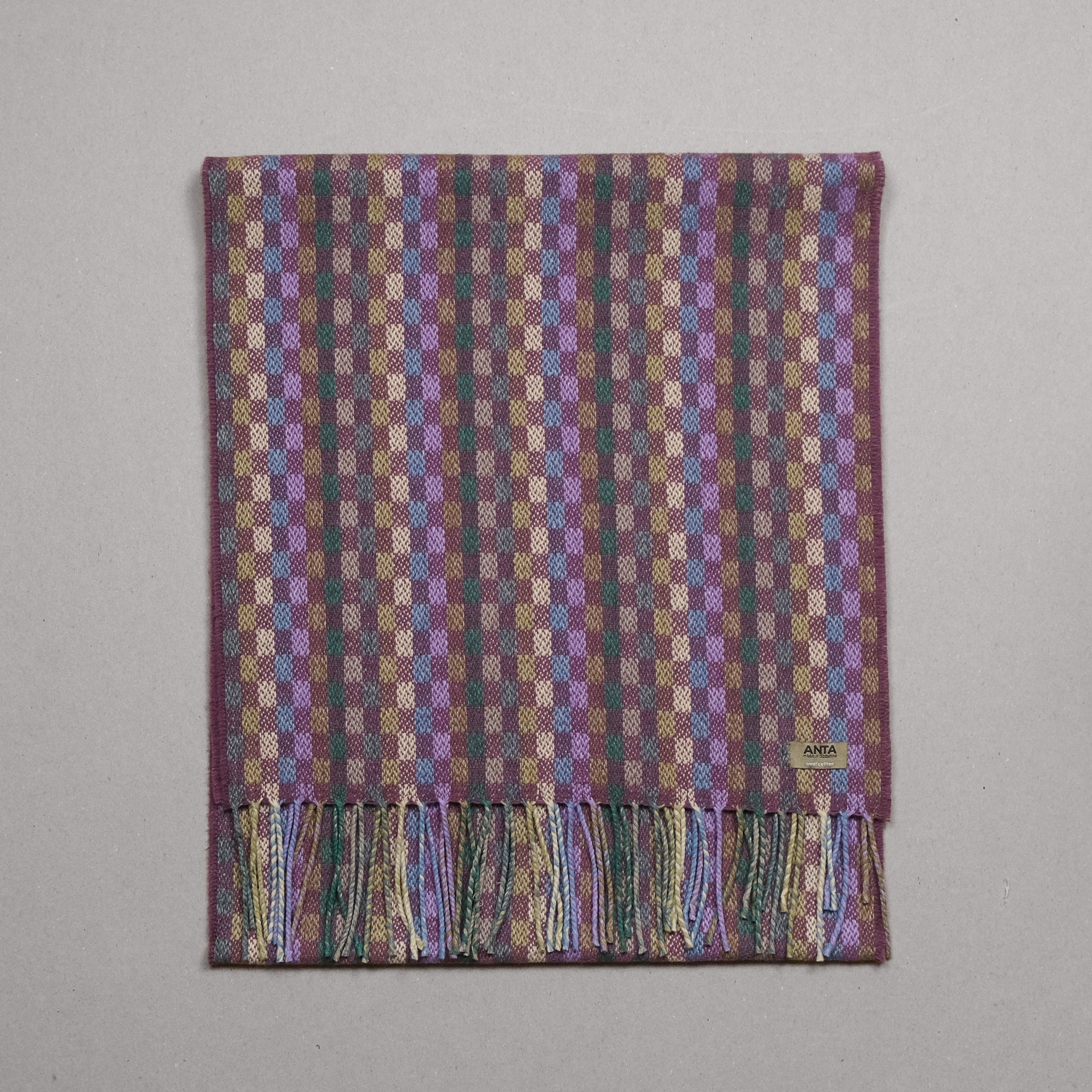 Scalpay Wool Cotton Check Scarf - Image 4
