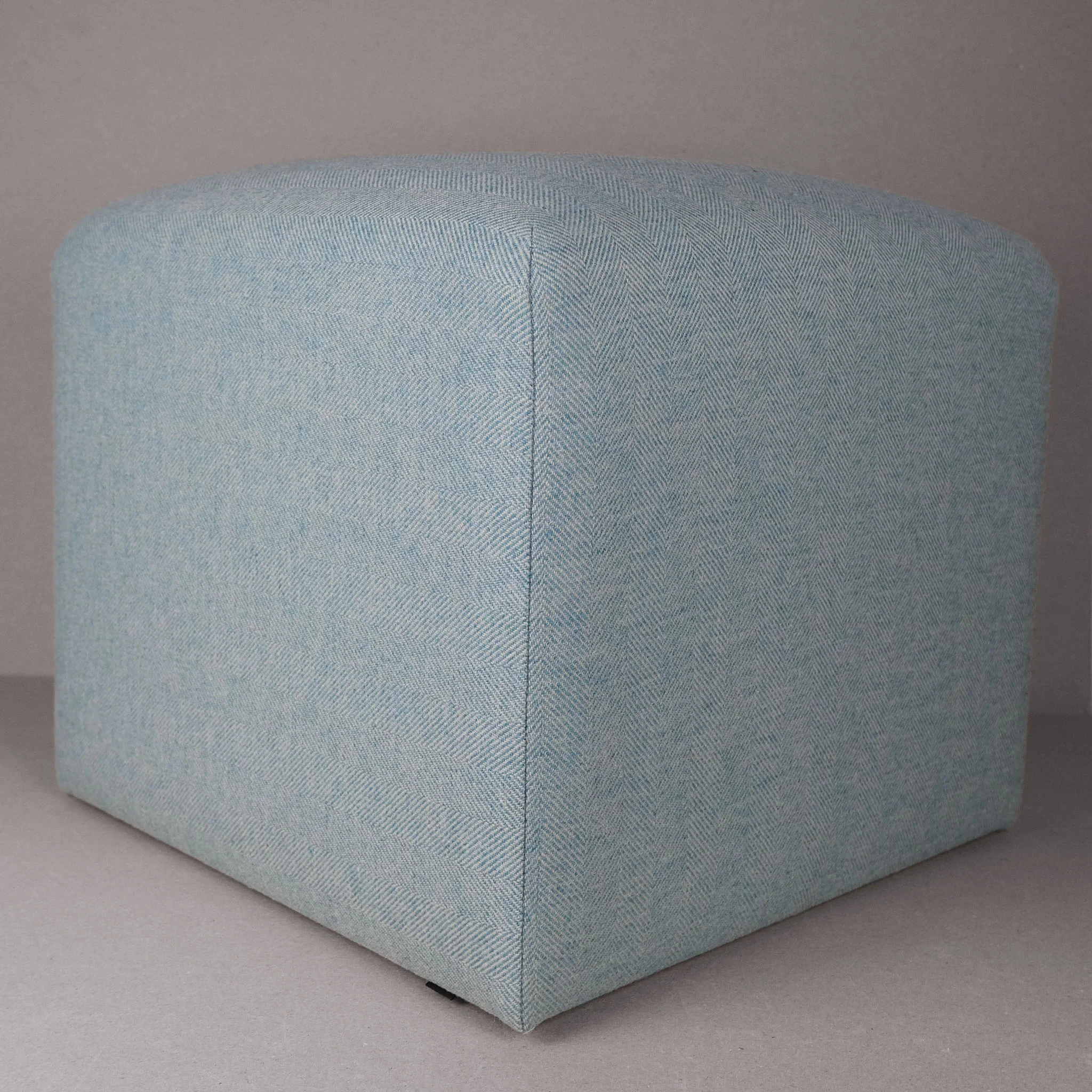 Teal Highland Tweed Cube